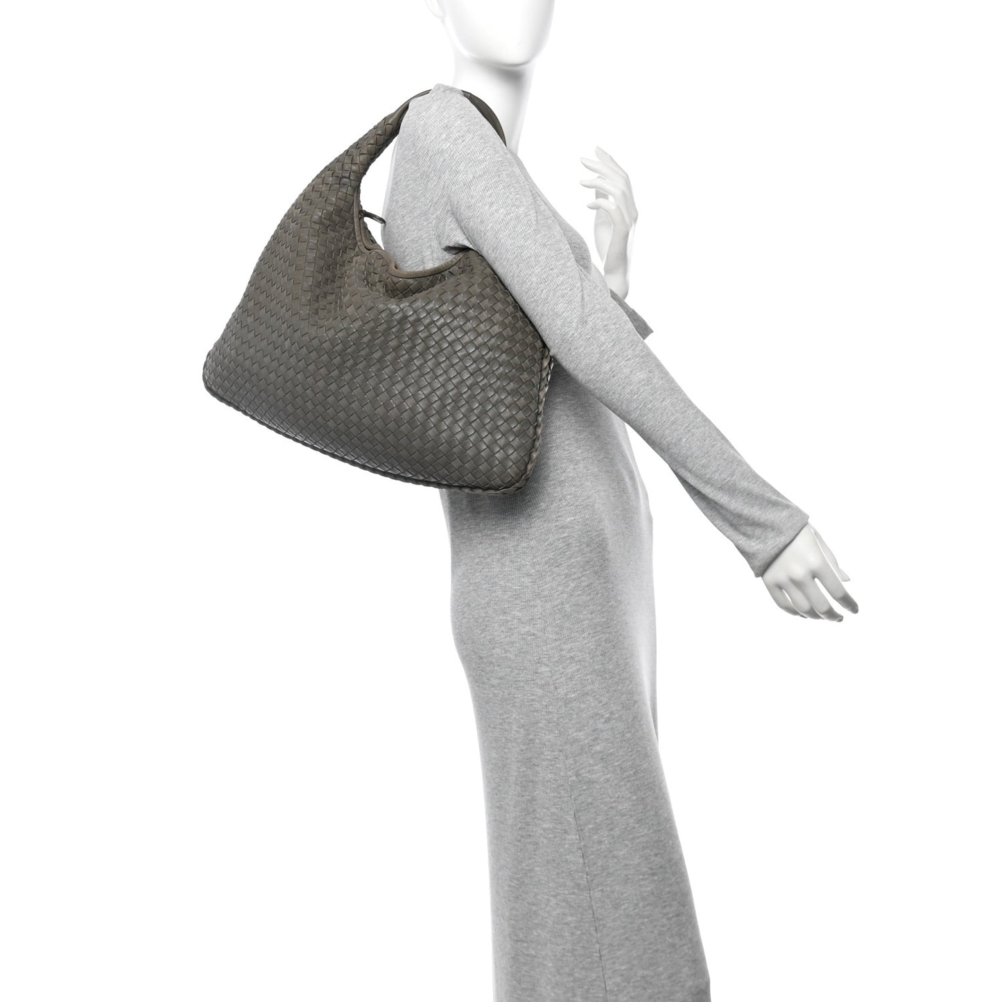 Nappa Intrecciato Large Veneta Hobo Shadow