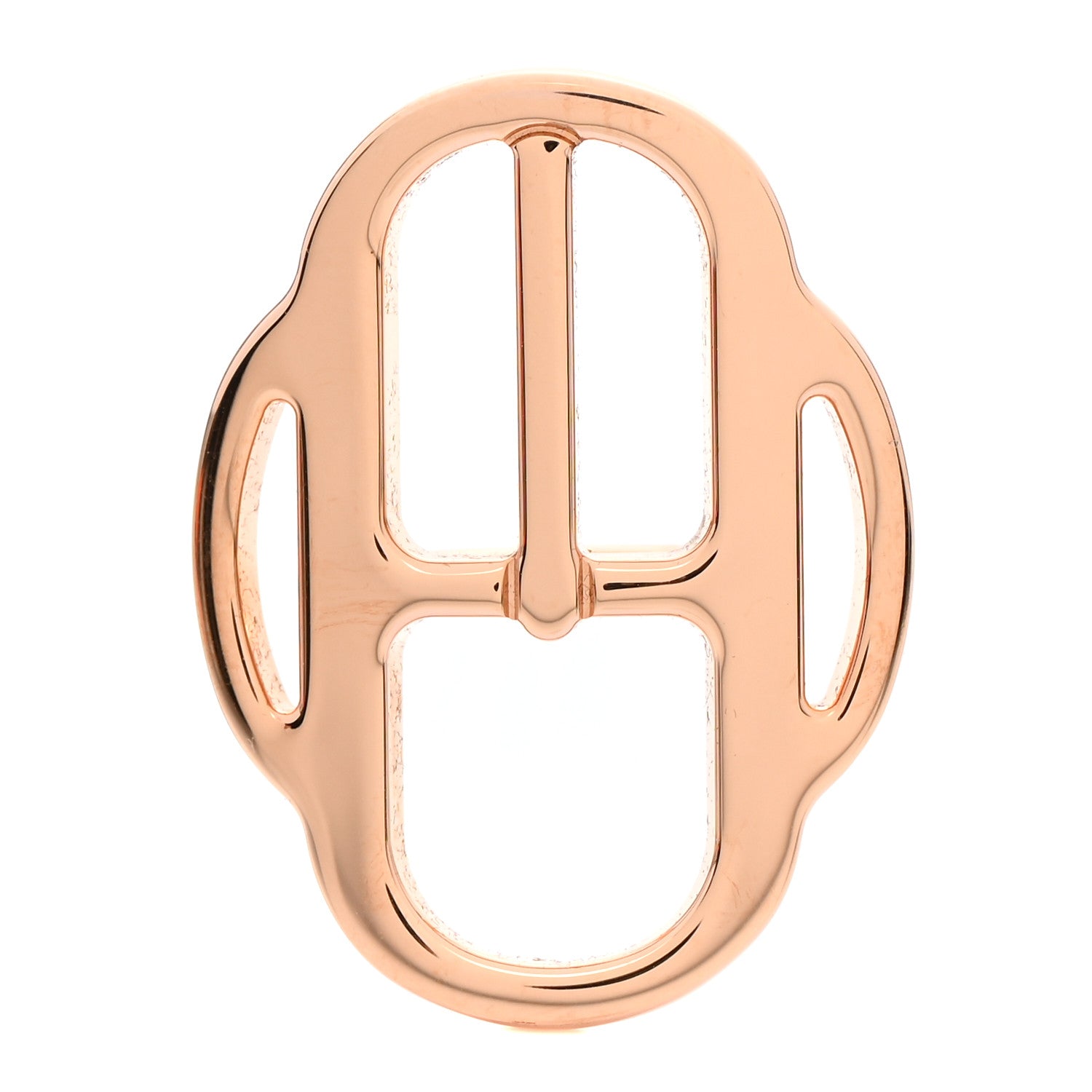 Hermes Plaqué Or Rose Mini Boucle Twilly Ring 1 of 5