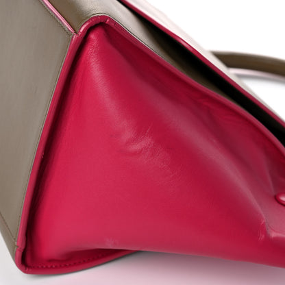 Celine Smooth Calfskin Small Bicolor Trapeze Taupe Fuchsia 9 of 12