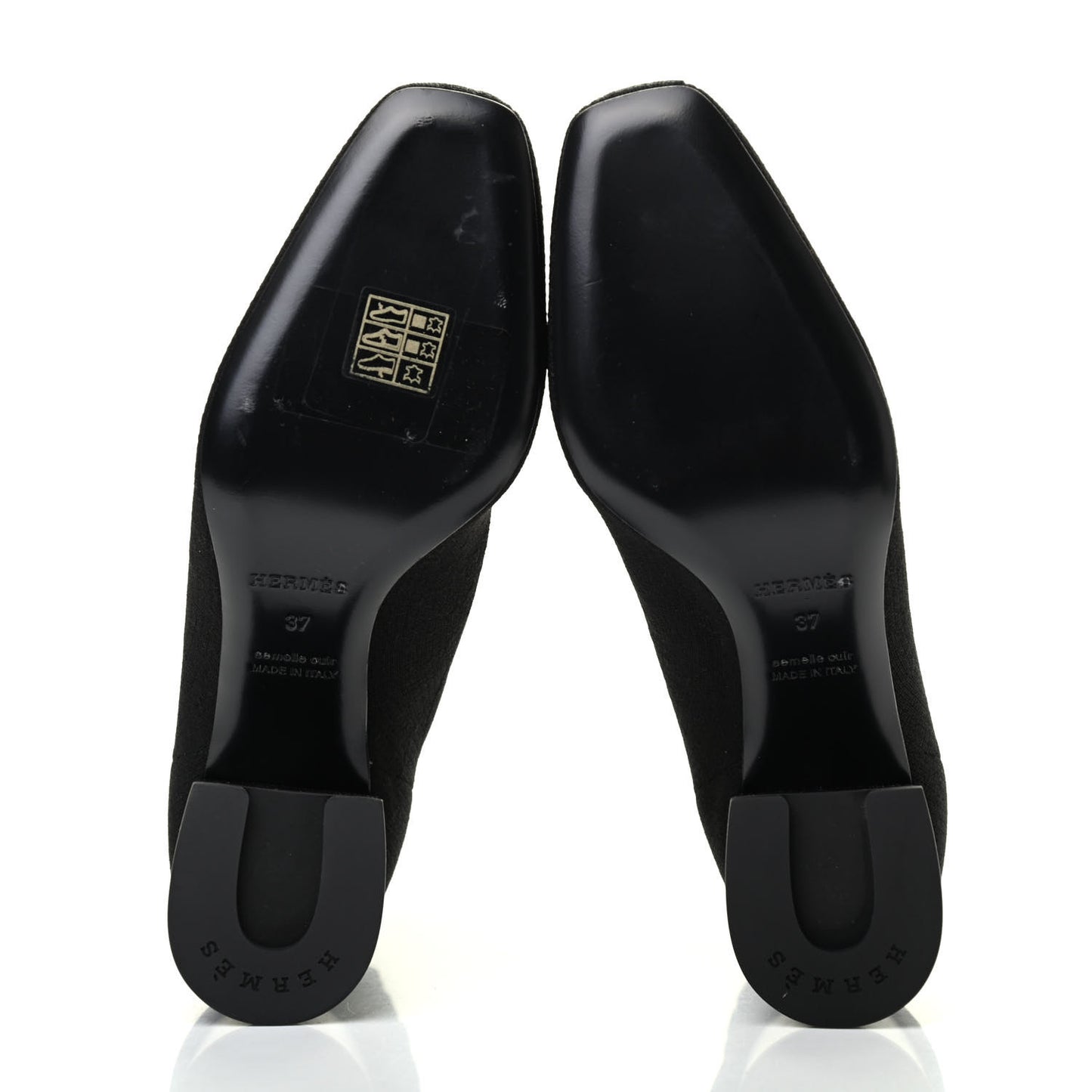 Knit Calfskin Volver Ankle Boots 37 Black