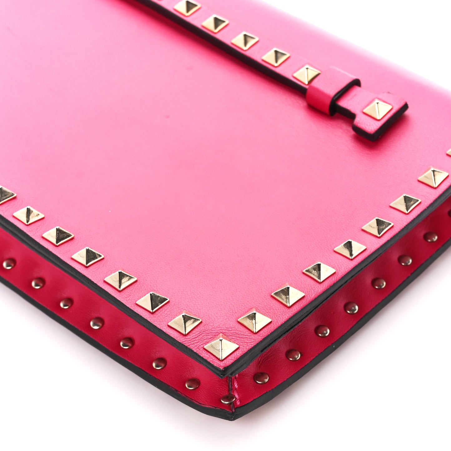 Nappa Rockstud Wristlet Clutch Cyclamin