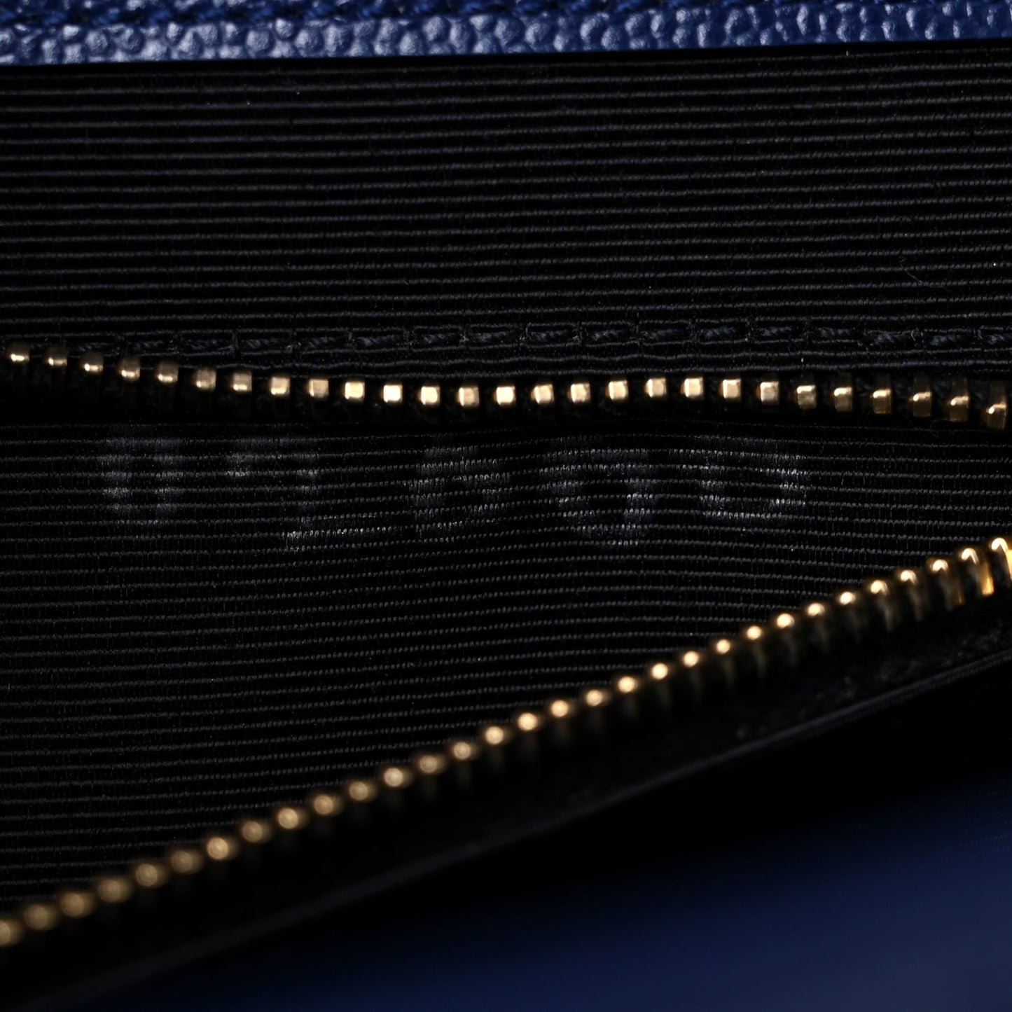 Grain De Poudre Matelasse Chevron Large Monogram Satchel Blue