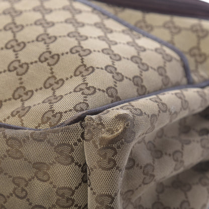 Gucci Monogram Natural Pigskin Large Diaper Bag Beige Ebony Cocoa Dark Chocolate 20 of 23