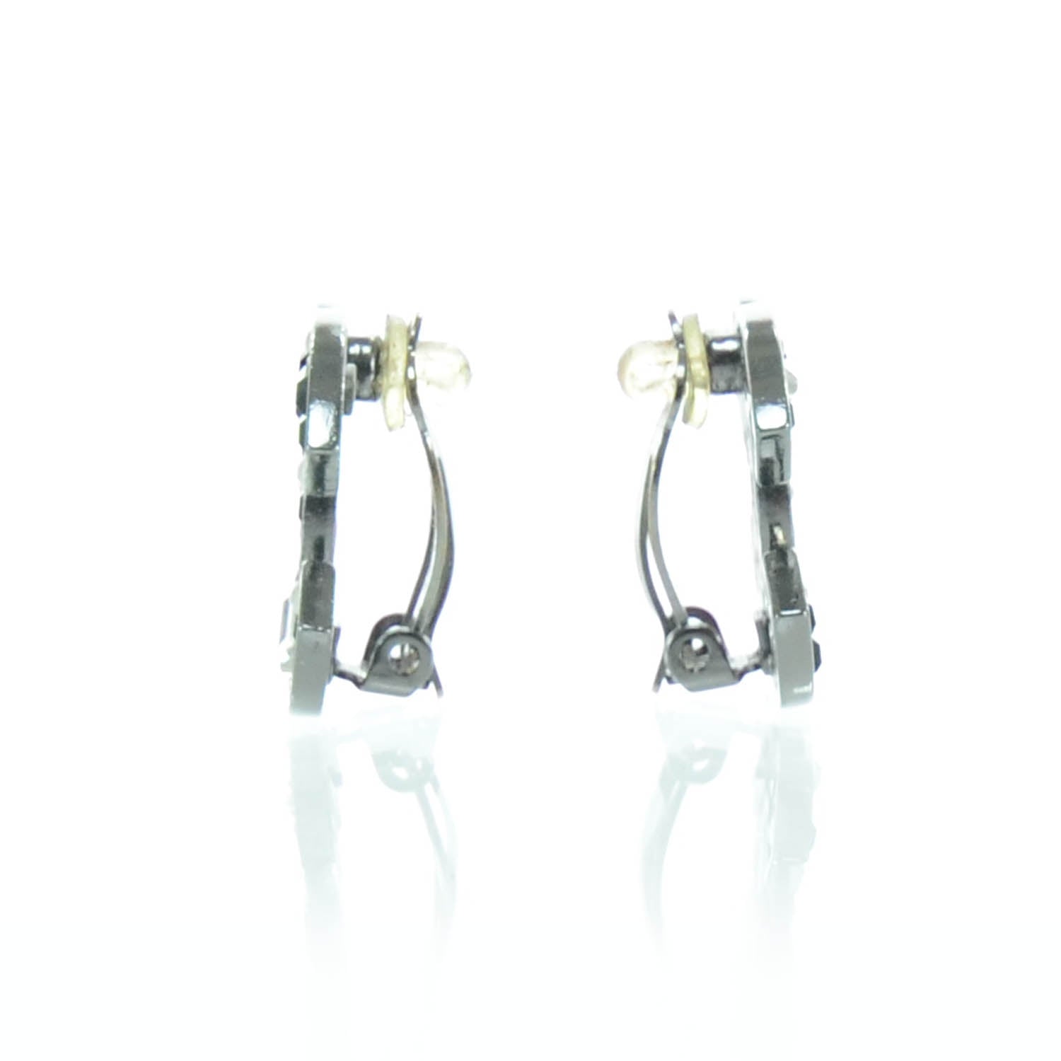 Chanel Crystal Pearl CC Clip On Earrings 2 of 4