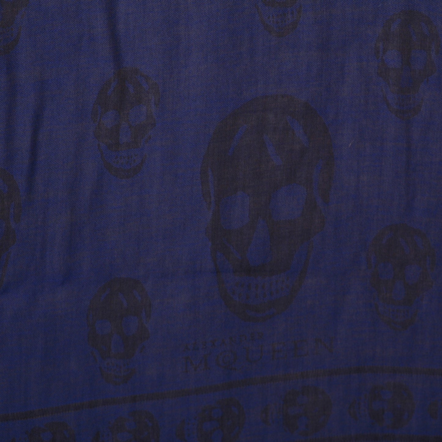 Cotton Viscose Skull Shawl Blue