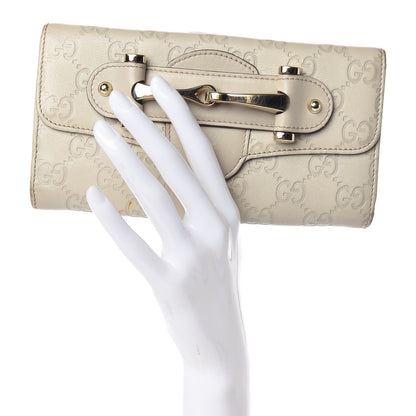Gucci Guccissima Horsebit Continental Wallet Ivory 2 of 12