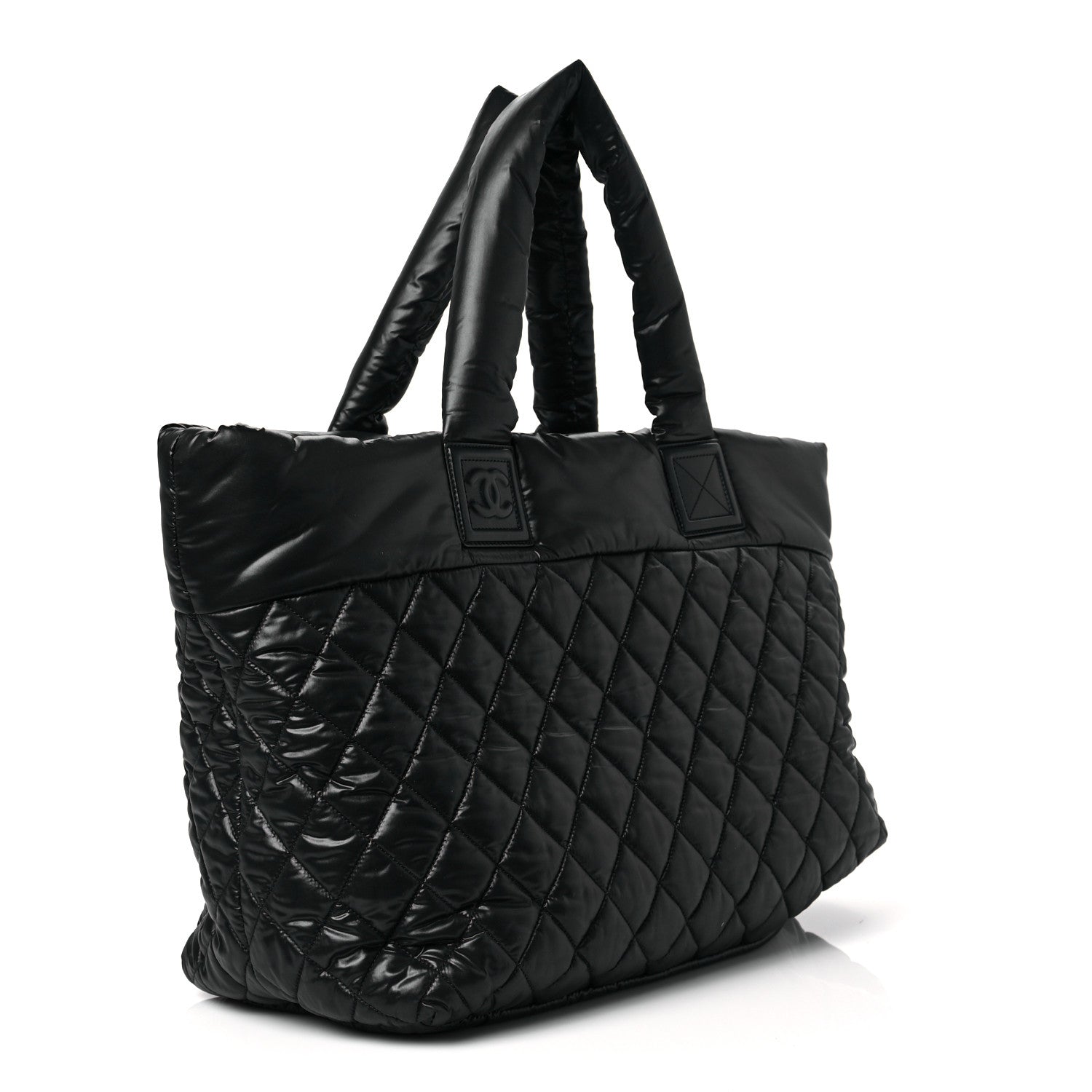 Chanel Nylon Quilted Large Coco Cocoon Tote Black 3 of 8