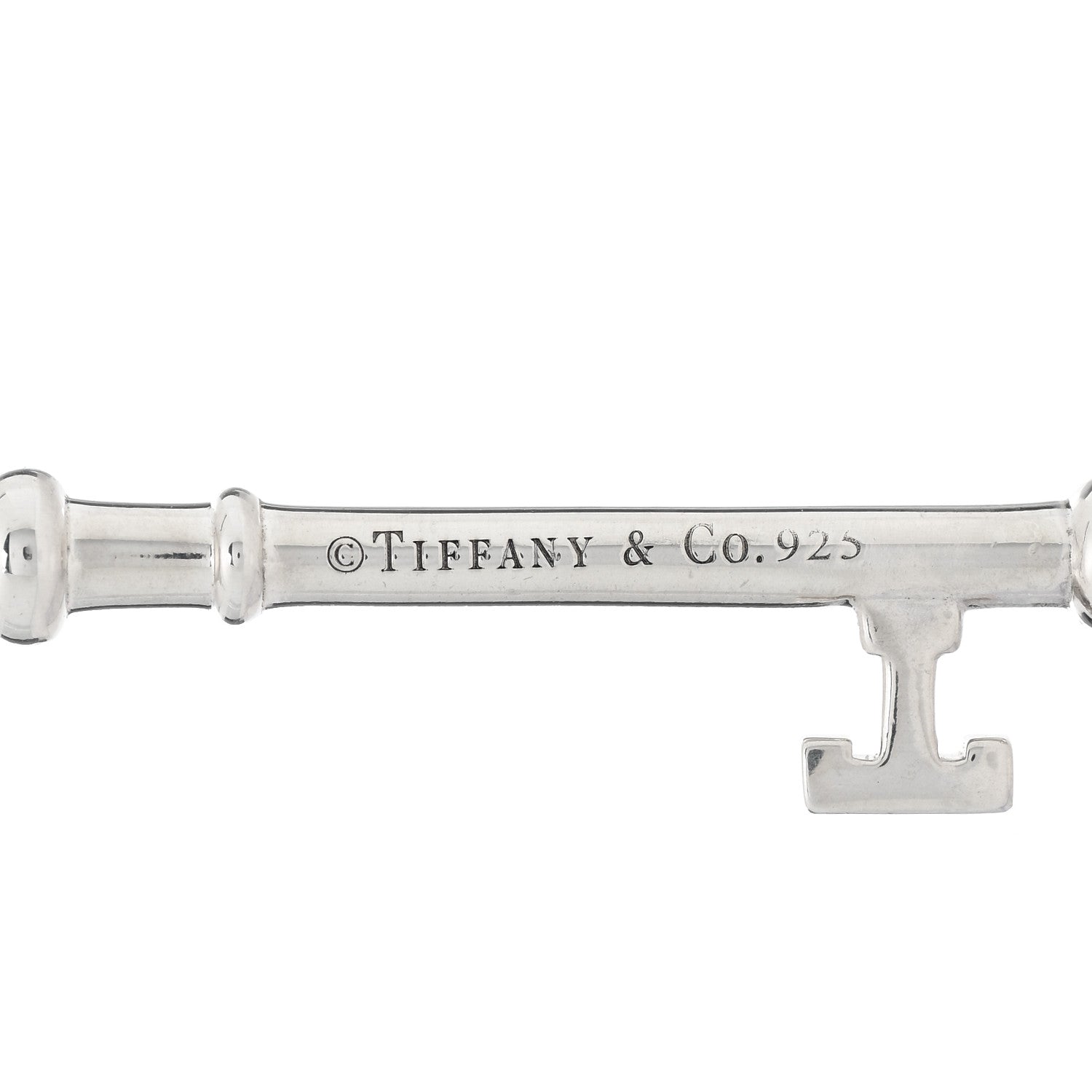 Tiffany Sterling Silver Diamond Large Daisy Key Pendant 3 of 4