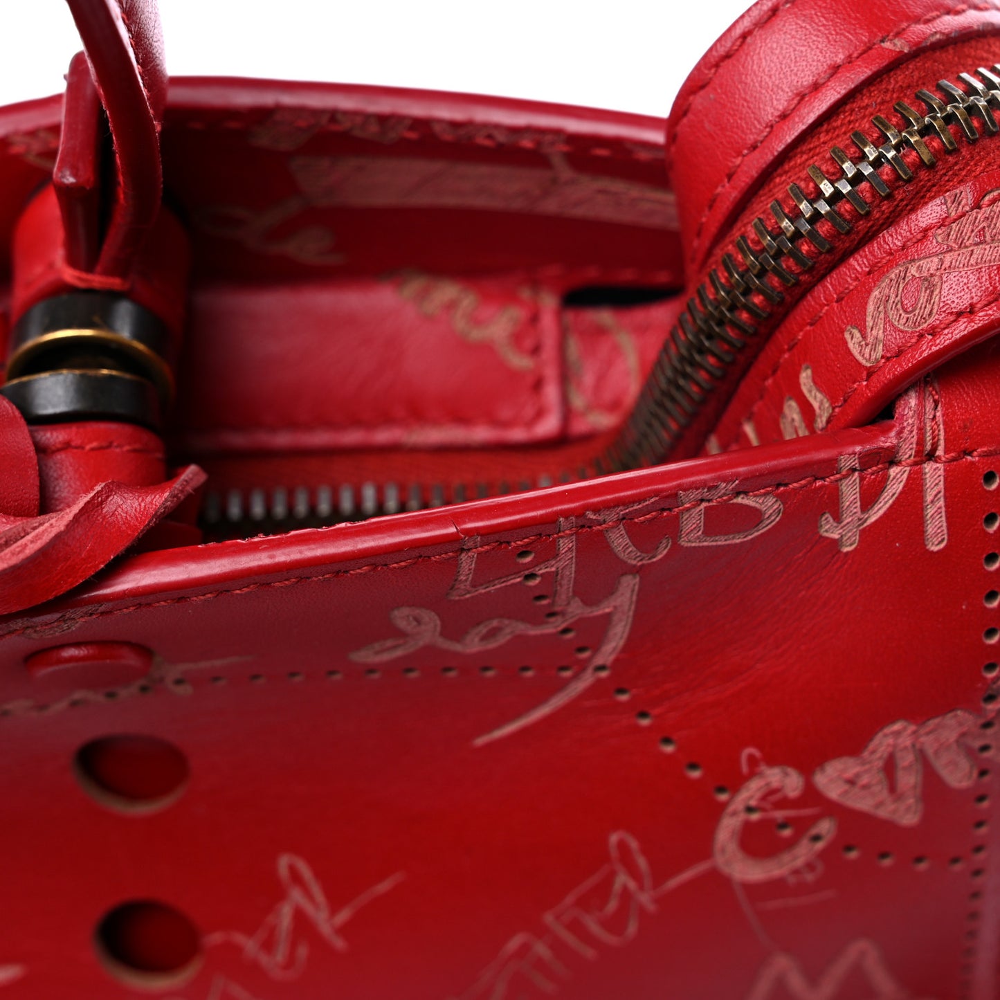 Calfskin Love Perforated Blackout Hardware S City Rouge Profond