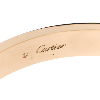 Cartier 18K Yellow Gold 4 Diamond LOVE Bracelet 17 4 of 6