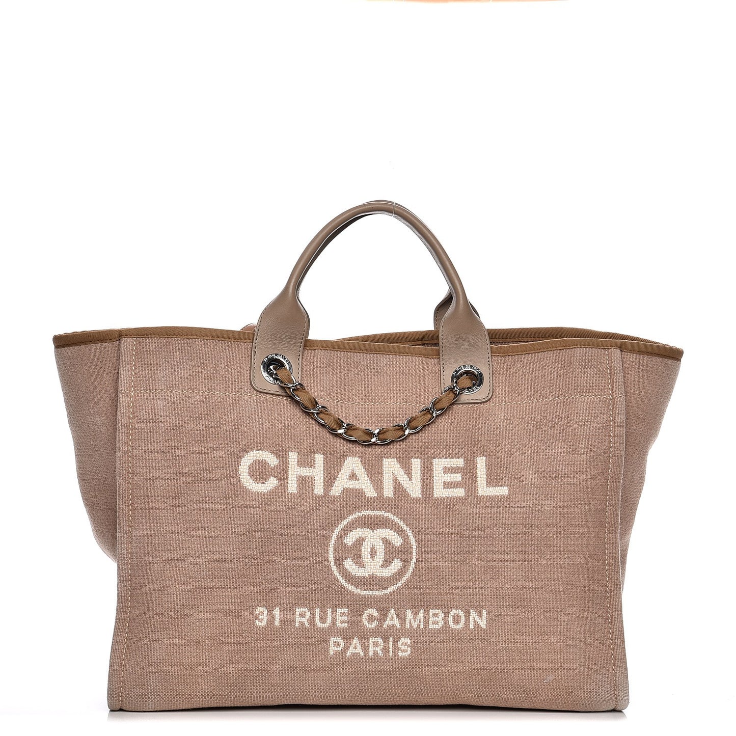 Canvas Large Deauville Tote Ecru