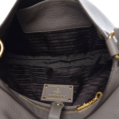 Prada Vitello Daino Flap Shoulder Bag Argilla 5 of 7