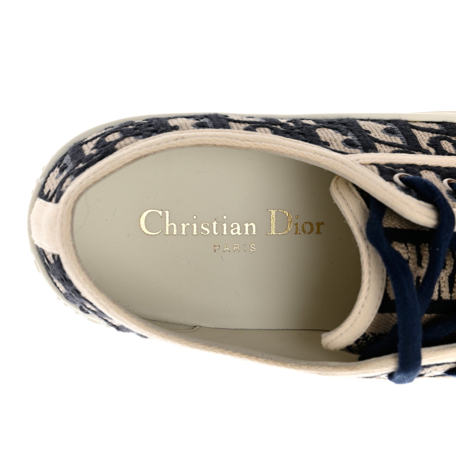 Christian Dior Canvas Oblique Walk'N'Dior Low Top Sneakers 36.5 Deep Blue 7 of 7