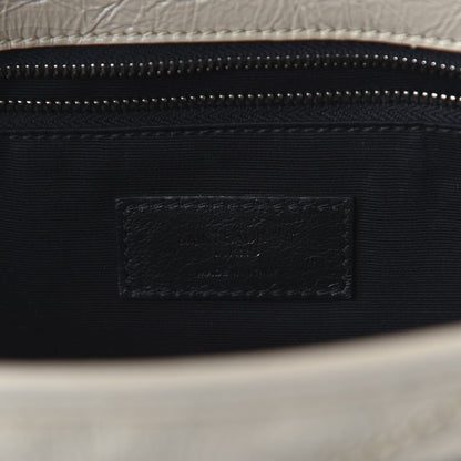 Saint Laurent Crinkled Calfskin Matelasse Monogram Medium Niki Chain Satchel Light Natural 8 of 9