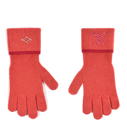 Louis Vuitton Wool Cashmere Gloves Red 1 of 5