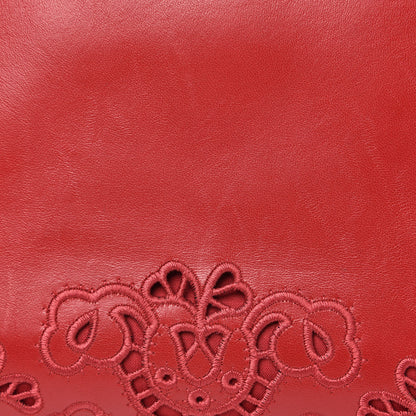Dolce & Gabbana Lambskin Medium Embroidered Laser Cut Miss Sicily Satchel Red 13 of 14