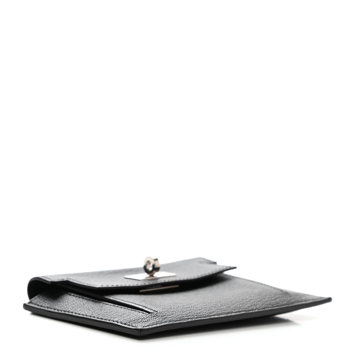 Hermes Chevre Mysore Kelly Pocket Compact Wallet Black 4 of 8