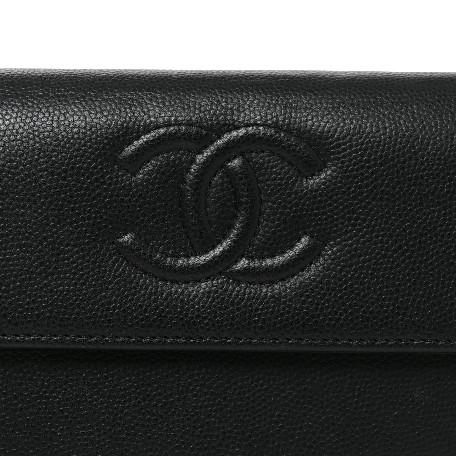 Chanel Caviar Timeless CC Large Gusset Flap Wallet Black 8 of 9