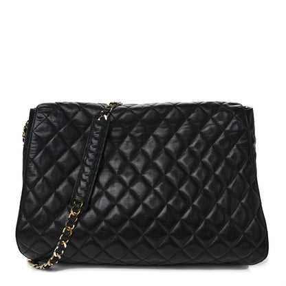 Chanel Aged Calfskin Quilted Messenger Bag Black 1 of 13