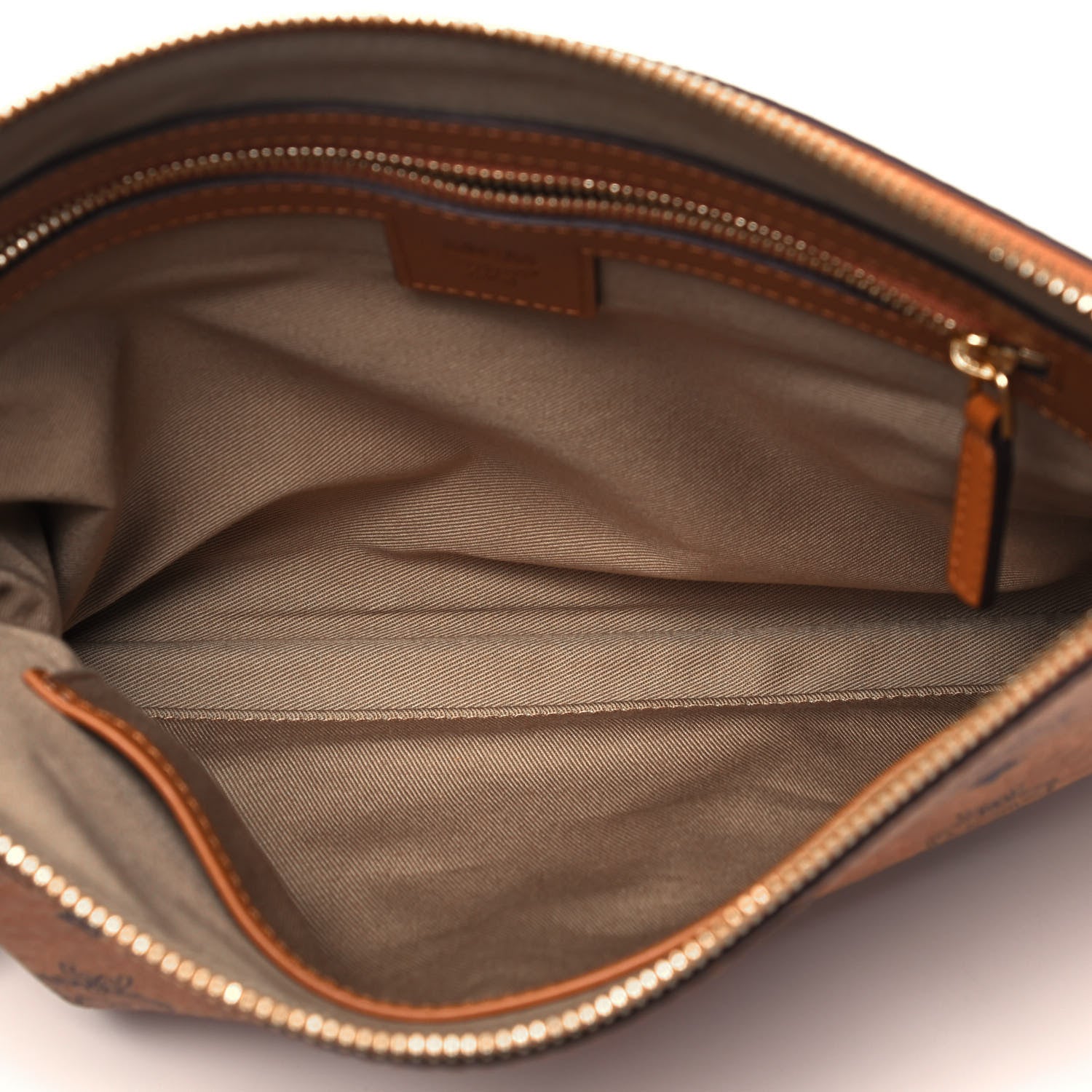 MCM Visetos Medium Crossbody Pouch Cognac 6 of 8
