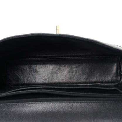 Chanel Caviar Quilted Jumbo Kelly Flap Black 5 of 10