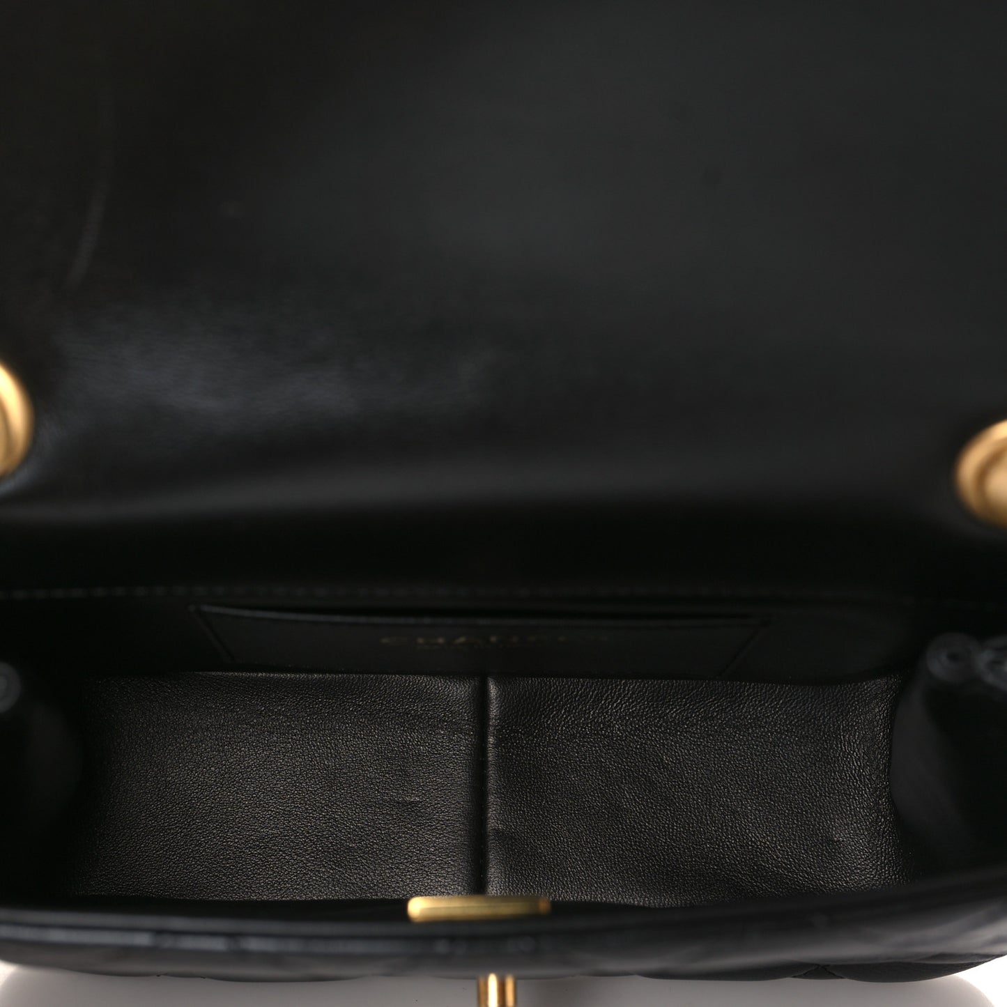 Lambskin Enamel Strass Quilted Mini Paris Monaco Flap Black