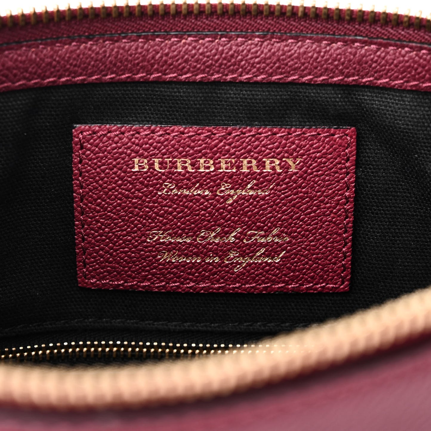 Soft Grain Calfskin House Check Small Helmsley Crossbody Dark Plum