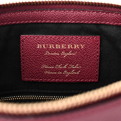 Burberry Soft Grain Calfskin House Check Small Helmsley Crossbody Dark Plum 6 of 10