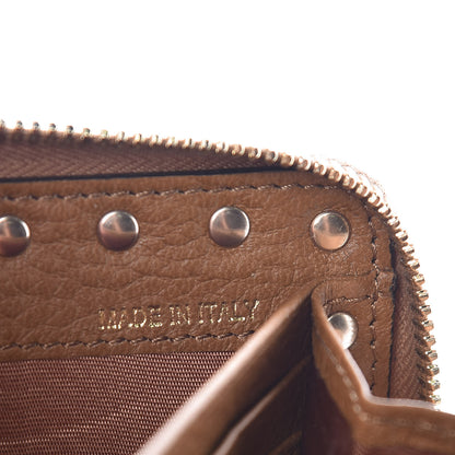 Valentino Garavani Pebbled Calfskin Rockstud Zip Around Wallet Bright Cognac 7 of 8