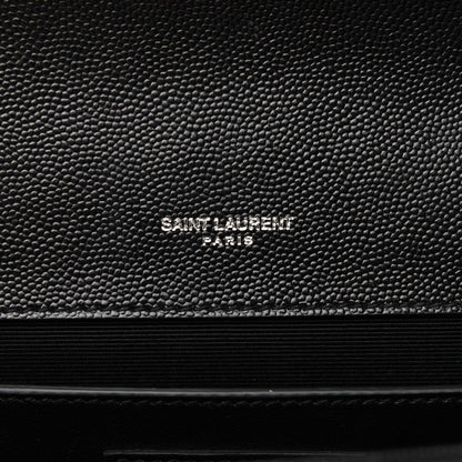Saint Laurent Grain De Poudre Large Classic Monogram Kate Satchel Black 8 of 15