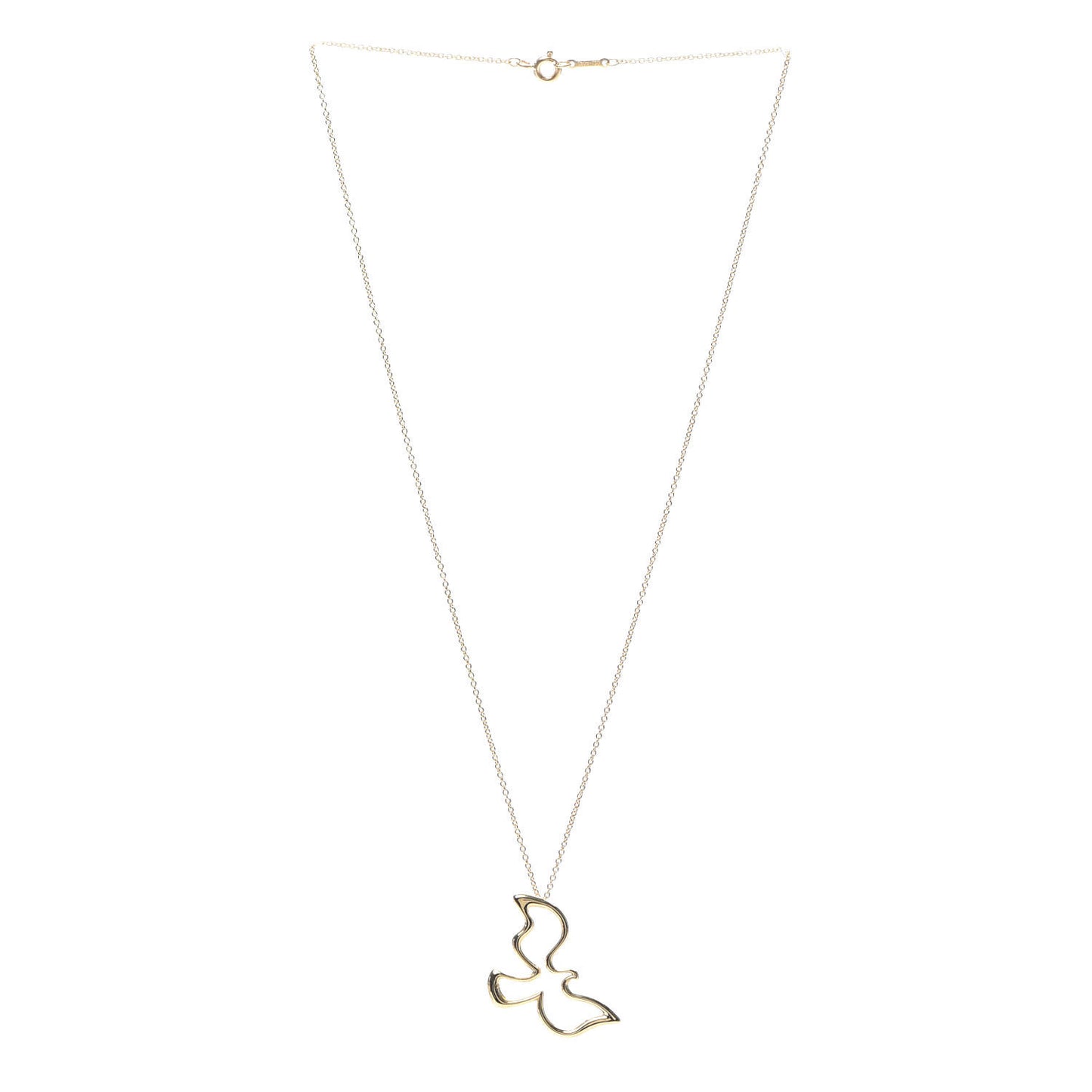 18K Yellow Gold Paloma Picasso Dove Pendant Necklace