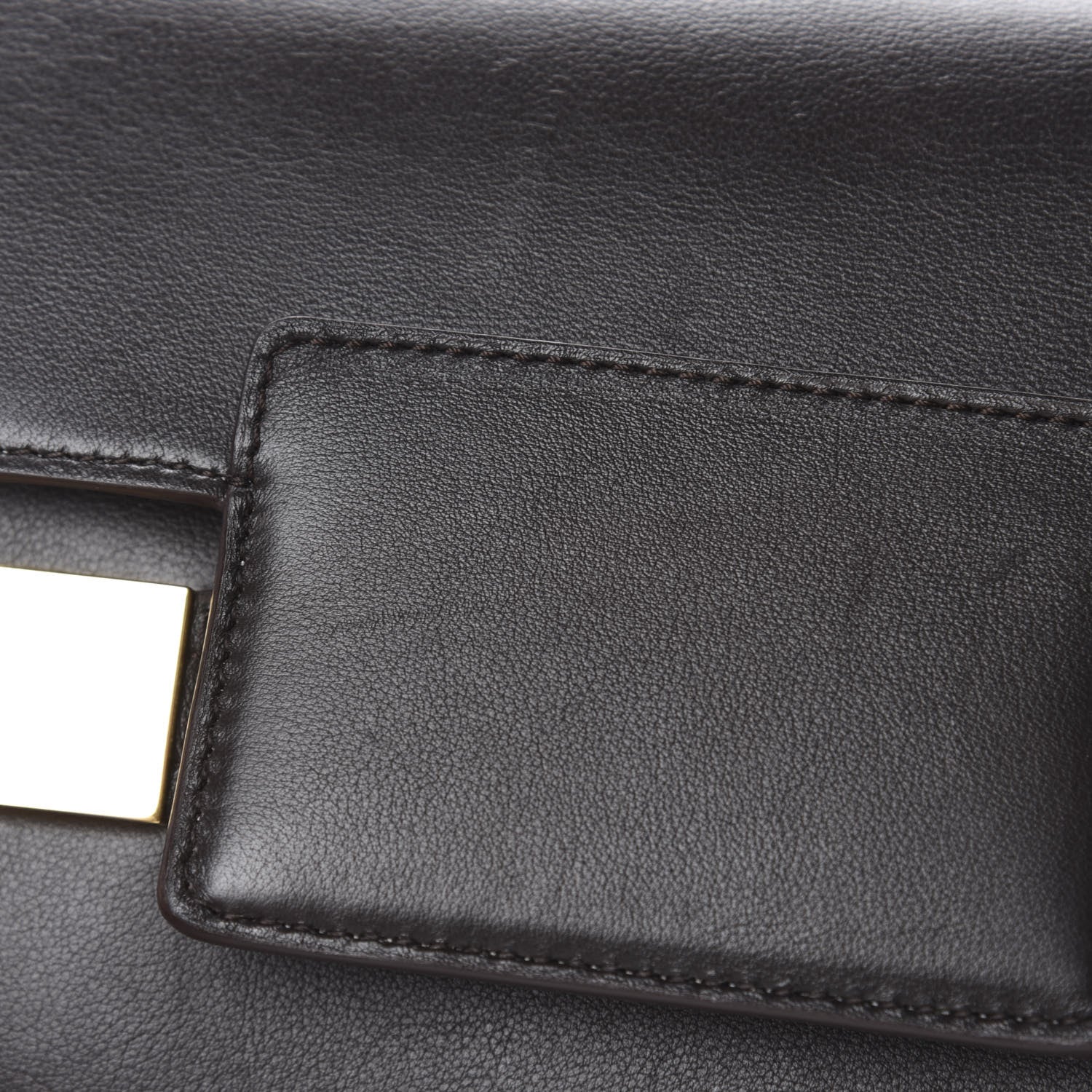 Delvaux Calfskin Mini Madame Crossbody Dark Brown White 14 of 21