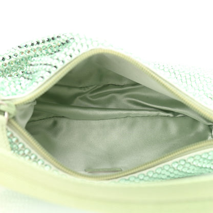 Prada Satin Crystal Mini Re-Edition 2000 Bag Acqua 5 of 10