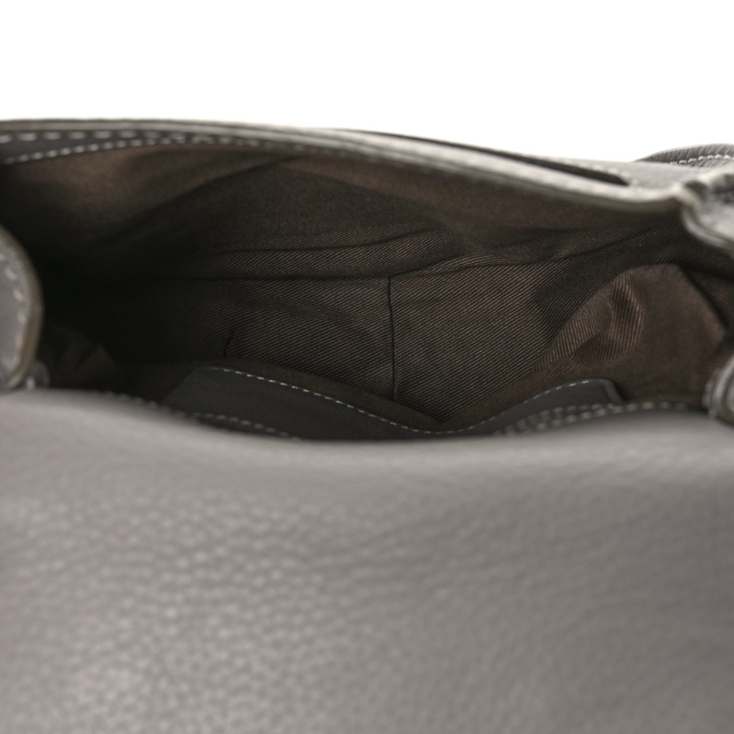 Calfskin Mini Marcie Round Crossbody Bag Grey