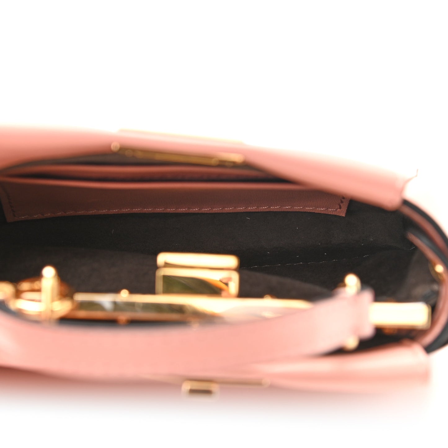 Shiny Nappa Micro Peekaboo Iconic Satchel Pink
