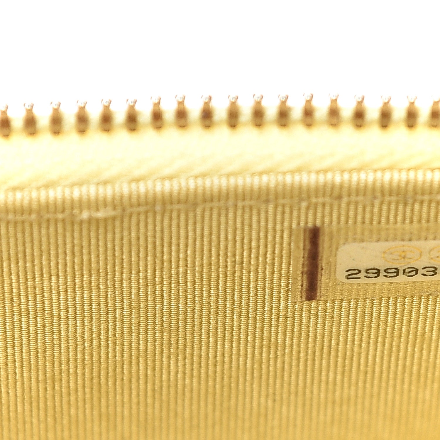 Chanel Caviar Quilted Mini Vanity Case With Chain Yellow 7 of 10