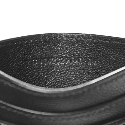 Saint Laurent Grain De Poudre Matelasse Chevron Monogram Credit Card Case Black 6 of 8