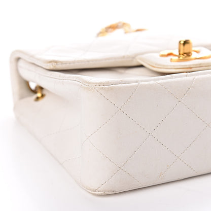Chanel Lambskin Quilted Mini Square Flap White 17 of 18
