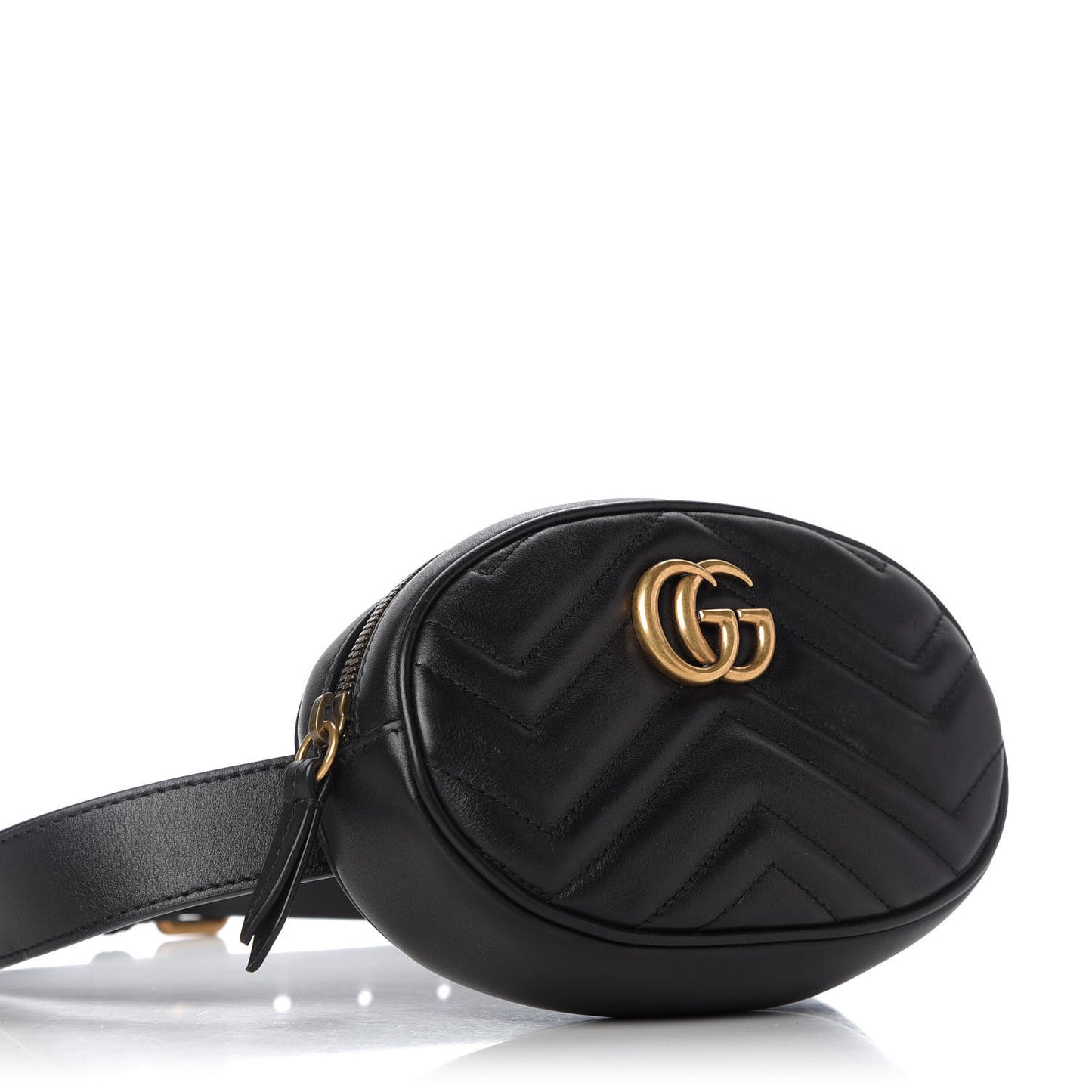 Calfskin Matelasse GG Marmont Belt Bag 75 30 Black