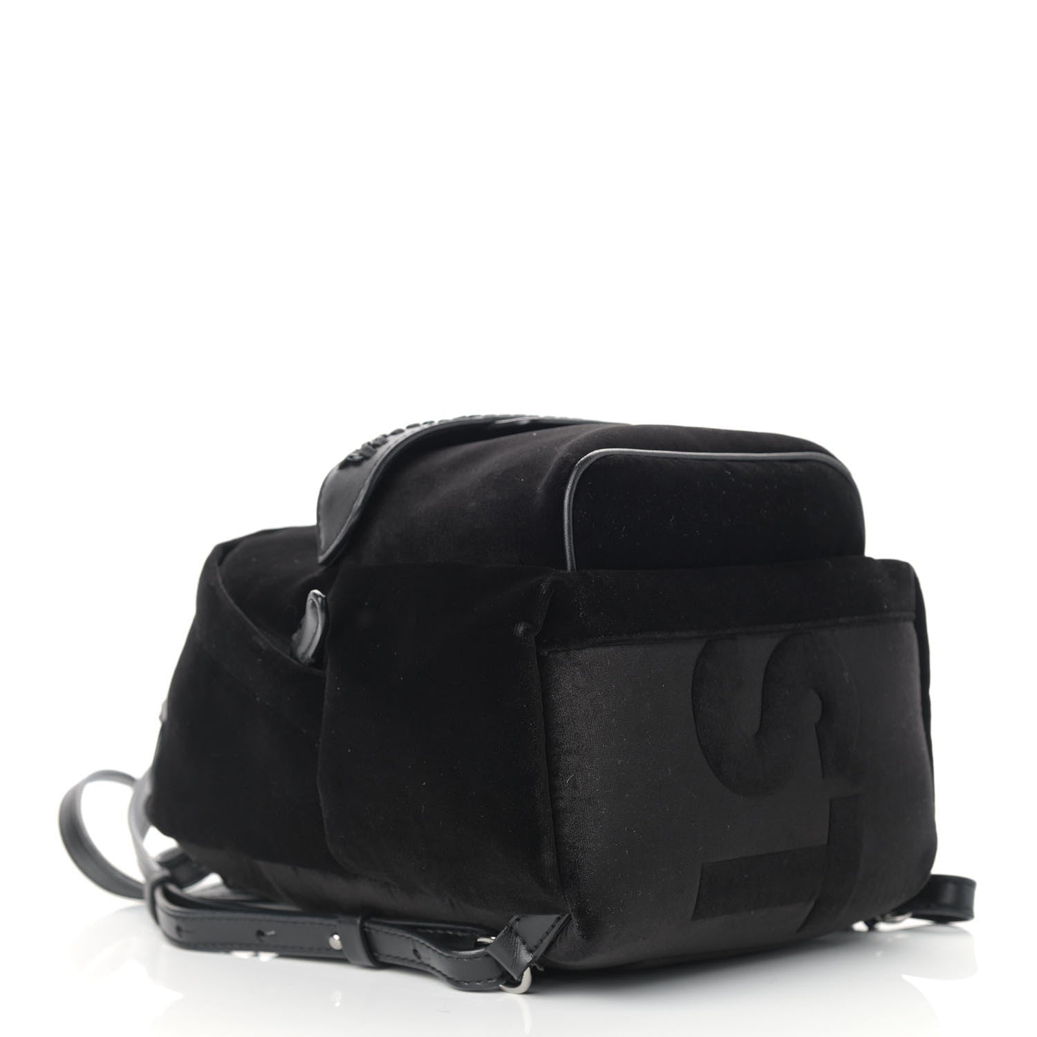 Stella McCartney Velvet Mini Falabella GO Backpack Black 4 of 10