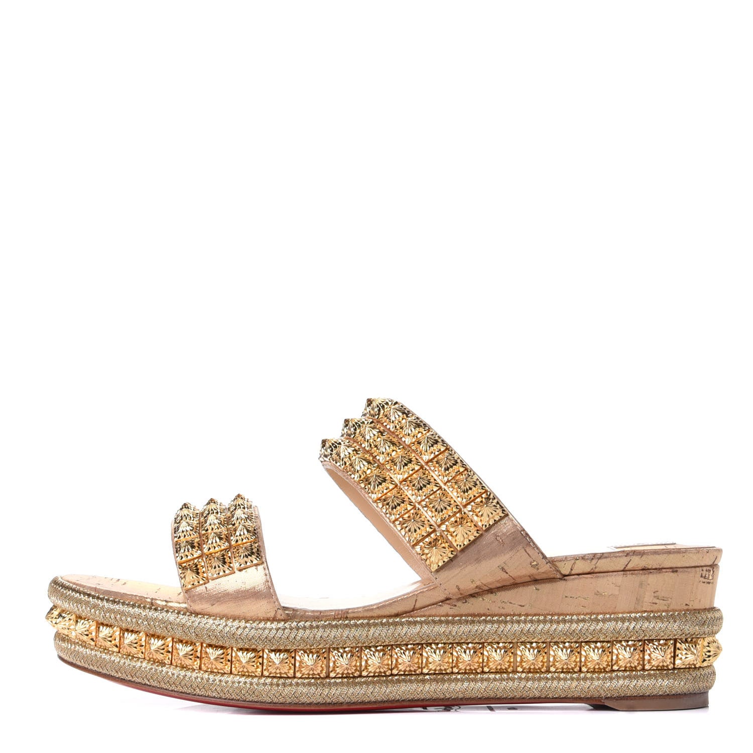 Christian Louboutin Liege Pepite 60 Platform Sandals 40 Version Gold 1 of 10