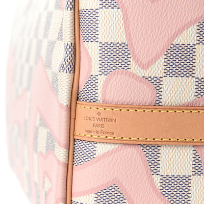 Louis Vuitton Damier Azur Tahitienne Speedy Bandouliere 30 Rose Ballerine 8 of 10