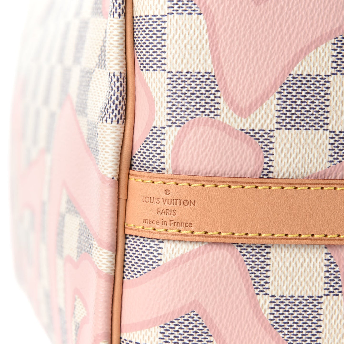 Damier Azur Tahitienne Speedy Bandouliere 30 Rose Ballerine