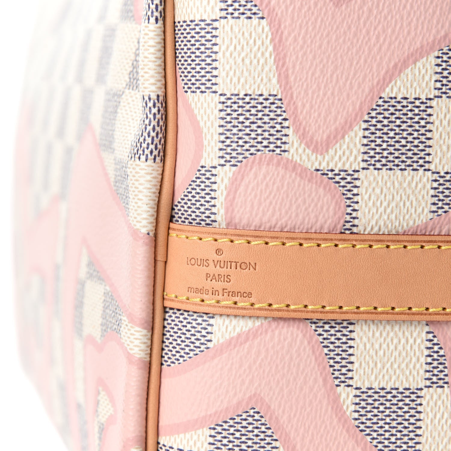 Louis Vuitton Damier Azur Tahitienne Speedy Bandouliere 30 Rose Ballerine 8 of 10