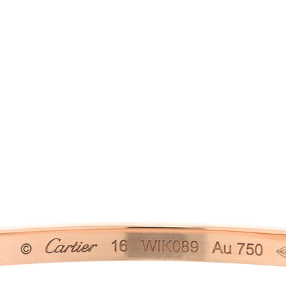 Cartier 18K Pink Gold 6 Diamond Small LOVE Bracelet 16 3 of 6