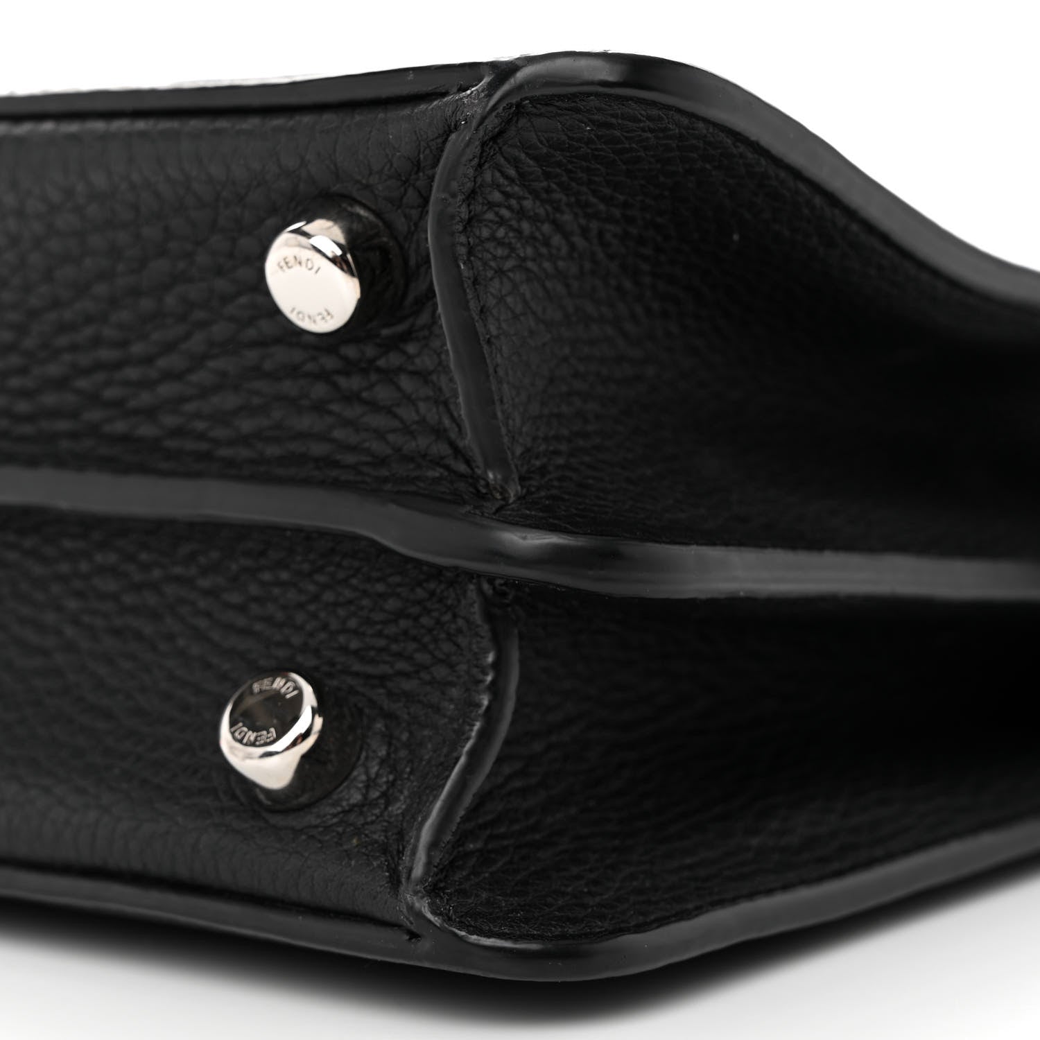Fendi X NOEL FIELDING Cuoio Romano Painted Mini Peekaboo I SEE U Satchel Black Multicolor 10 of 11