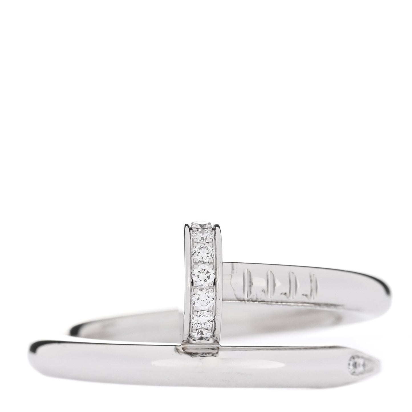 18K White Gold Diamond Juste Un Clou Ring 54 7