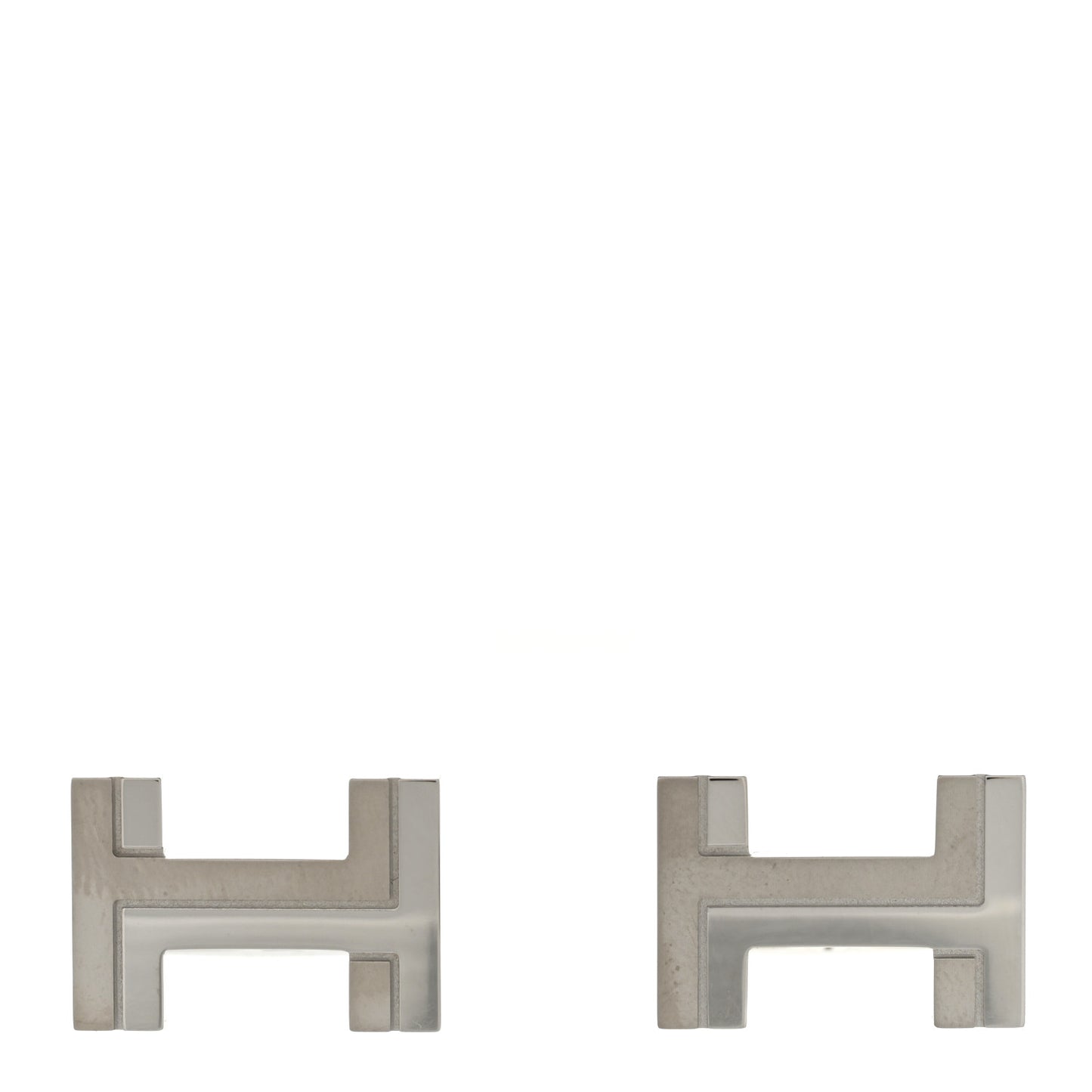 Palladium H Au Carre Cufflinks Silver