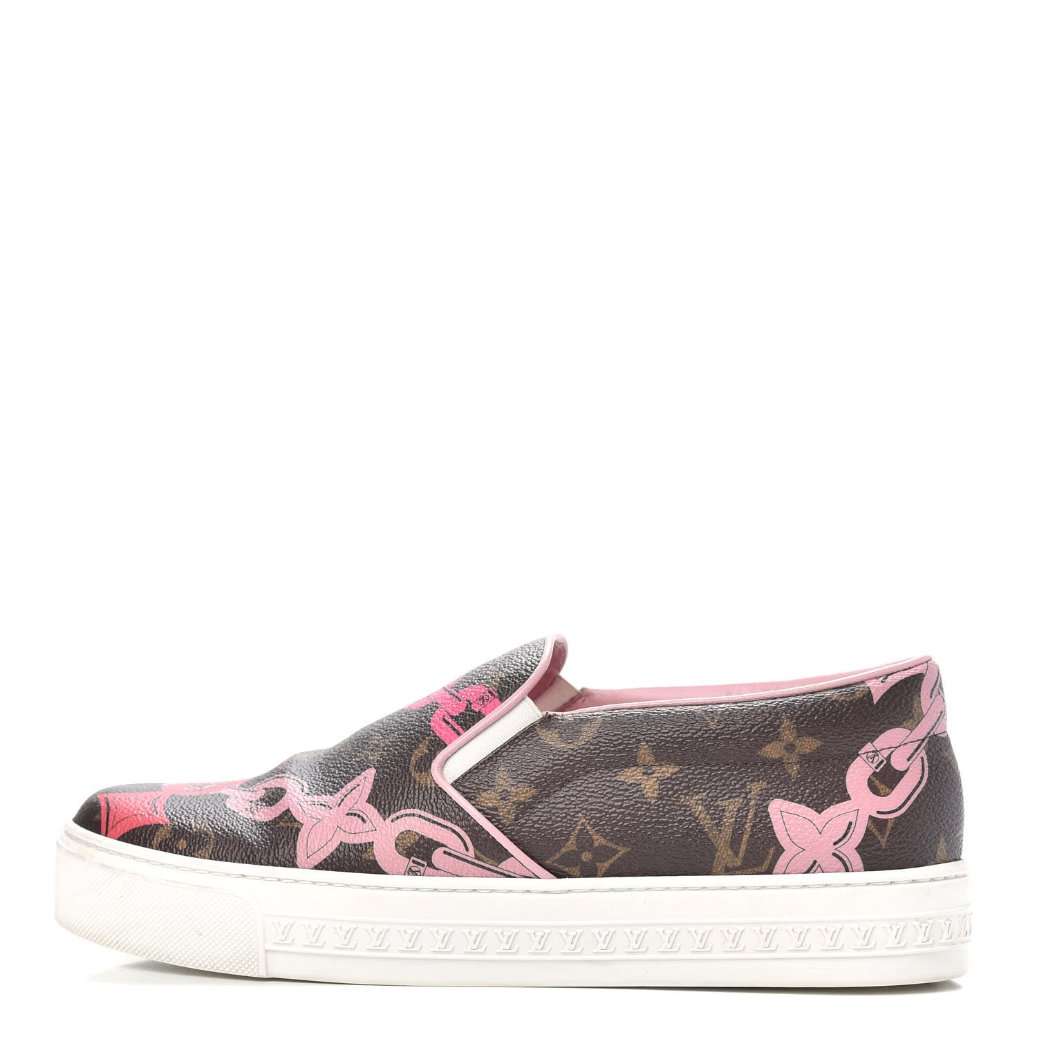 Louis Vuitton Monogram Bay Slip On Harbor Sneakers 38 Rose Ballerine Poppy 1 of 9