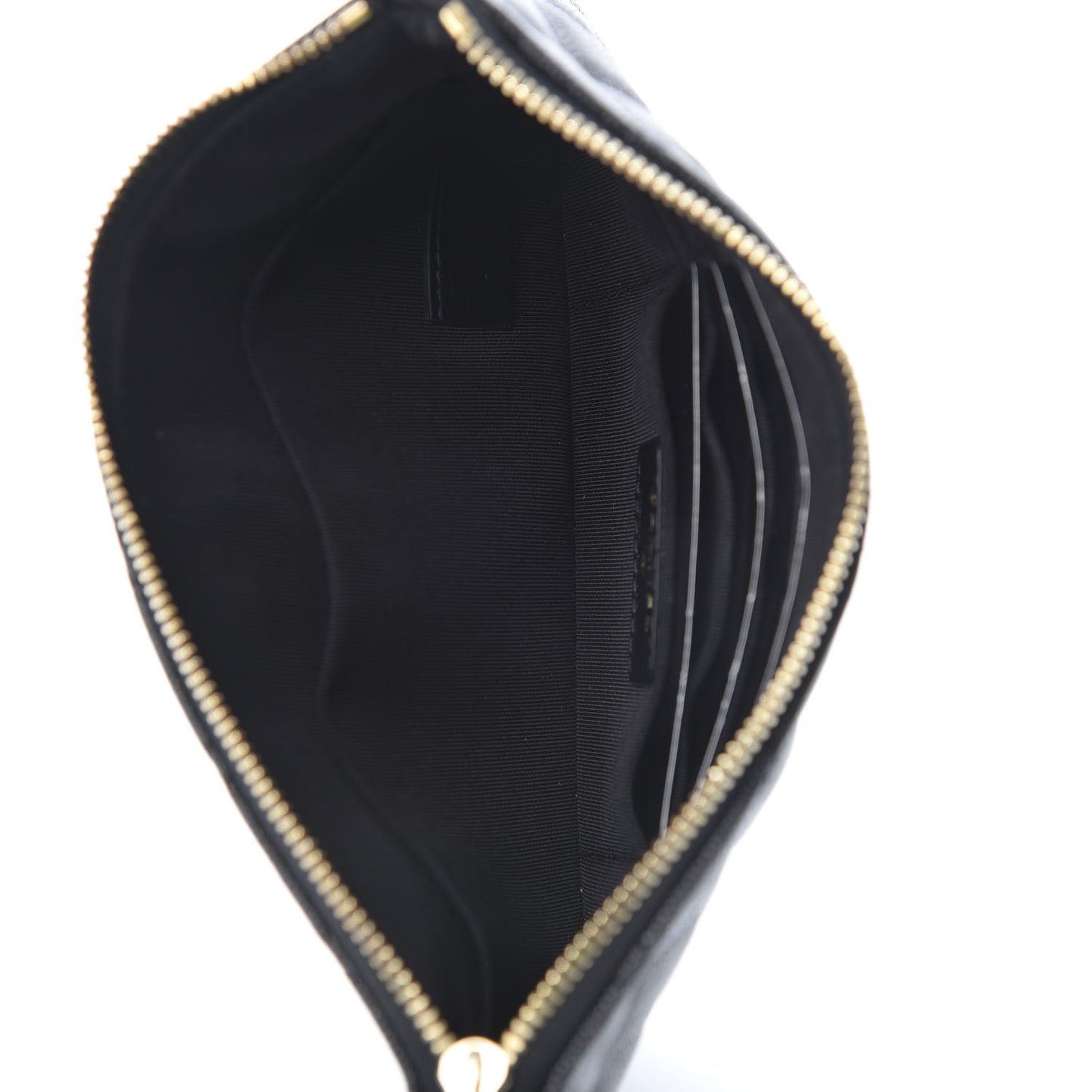 Caviar Quilted French New Wave Small CC Pouch Black
